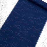 Night Migration Ikat, Dark Indigo Yuki Tsumugi Vintage Kimono Silk By the Yard from Japan,  #310