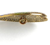 Running Low, Heart w. Handpainted Flowers Metal Shank Back Button, 1" by Susan Clarke  #SC-120