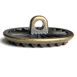 Dark Sun Oval Southwest Concho Style Button 7/8" Shank Back  #SWC-135