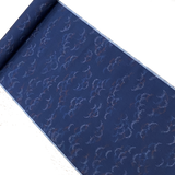 Night Migration Ikat, Dark Indigo Yuki Tsumugi Vintage Kimono Silk By the Yard from Japan,  #310