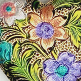 Running Low, Heart w. Handpainted Flowers Metal Shank Back Button, 1" by Susan Clarke  #SC-120