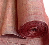 Reddish Terra Cotta Lustre Ikat Stripe, Vintage Kimono Silk By the Yard from Japan,  #311