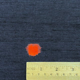 Moving Red Kasuri Square-Dots, Indigo Textured Vintage Kimono Silk from Japan, By the Yard #312