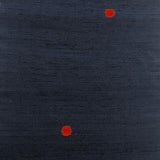 Moving Red Kasuri Square-Dots, Indigo Textured Vintage Kimono Silk from Japan, By the Yard #312