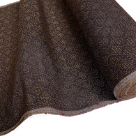 Infinite Diamonds Ikat, Brown/Amber Miyuki Tsumugi Vintage Kimono Silk By the Yard from Japan,  #315