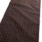 Infinite Diamonds Ikat, Brown/Amber Miyuki Tsumugi Vintage Kimono Silk By the Yard from Japan,  #315