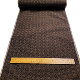 Infinite Diamonds Ikat, Brown/Amber Miyuki Tsumugi Vintage Kimono Silk By the Yard from Japan,  #315