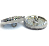 Impossibly Beautiful Smaller Czech Glass Swirl Button 18mm / 11/16"  #CZ-240