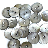 Re-Stocked, Pearl Smoke Iridescent Silver/Gray Shell, 11/16", Pack of 22 Buttons  #KB-909