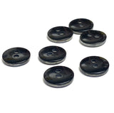 Sparkly 'Abalone' Confetti Shiny Black 2-Hole Vintage Button 7/16" / 11mm Pack of 20  KB-950