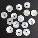 Re-Stocked White Shell 11/16" Iridescent 2-hole 18mm Rustic Wildcat Backs, Pack of 21, #KB-946