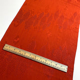 Liquid Drape Leaves Orange Jacquard Vintage Kimono Silk Pieces from Japan 9" x 54" #255