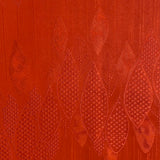 Liquid Drape Leaves Orange Jacquard Vintage Kimono Silk Pieces from Japan 9" x 54" #255