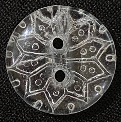 Clear Vintage Glass Pointed-Petal Flower 1/2"  Pack of 10,  #OT-126