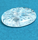 Clear Vintage Glass Pointed-Petal Flower 1/2"  Pack of 10,  #OT-126