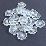 Clear Vintage Glass Pointed-Petal Flower 1/2"  Pack of 10,  #OT-126