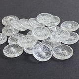 Clear Vintage Glass Pointed-Petal Flower 1/2"  Pack of 10,  #OT-126