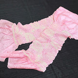 Shibori Obiage Scarf for Obi, Pink Very Textured Silk, 47" Long #257