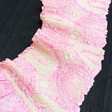 Shibori Obiage Scarf for Obi, Pink Very Textured Silk, 47" Long #257
