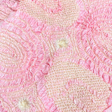 Shibori Obiage Scarf for Obi, Pink Very Textured Silk, 47" Long #257