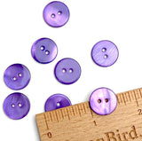 SALE, Bright Purple-Violet River Shell 5/8" 2-hole Button, Pack of 8 #1779-522