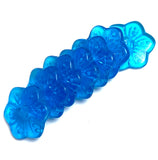 Blue Vintage Glass Flower-Shape Button 3/4"  Pack of TWO  #OT-121