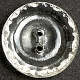 Caldera Rim Clear Vintage Glass Scooped Button 3/4"  Pack of 3  #OT-122