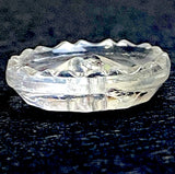 Caldera Rim Clear Vintage Glass Scooped Button 3/4"  Pack of 3  #OT-122
