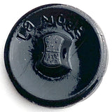 Dark Copper/Black 11/16" /18mm Glass Starflower Button, Germany, Shank Back  #966