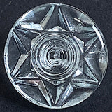 Star Shine Shank Back, 3/4" / 19mm Vintage Clear Glass Buttons, Pack of Two, #OT-123