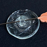 Star Shine Shank Back, 3/4" / 19mm Vintage Clear Glass Buttons, Pack of Two, #OT-123