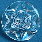 Star Shine Shank Back, 3/4" / 19mm Vintage Clear Glass Buttons, Pack of Two, #OT-123