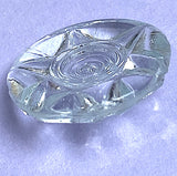 Star Shine Shank Back, 3/4" / 19mm Vintage Clear Glass Buttons, Pack of Two, #OT-123