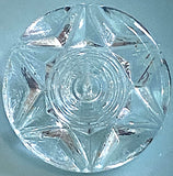 Star Shine Shank Back, 3/4" / 19mm Vintage Clear Glass Buttons, Pack of Two, #OT-123