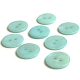 3/8" Pastel Turquoise Blue Green River Shell 2-hole Button, TEN for $8.00   #2246