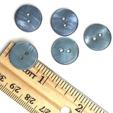 Cool Blue Gray River Shell 5/8" 2-hole Button, Pack of 8 for $8.25   #1789
