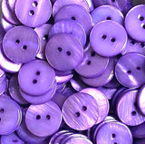 SALE, Bright Purple-Violet River Shell 5/8" 2-hole Button, Pack of 8 #1779-522