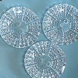 120 Points of Light Sparkly Vintage Glass 2-Hole Button 3/4" Pack of 4  #OT-131