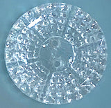 120 Points of Light Sparkly Vintage Glass 2-Hole Button 3/4" Pack of 4  #OT-131