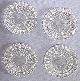 120 Points of Light Sparkly Vintage Glass 2-Hole Button 3/4" Pack of 4  #OT-131