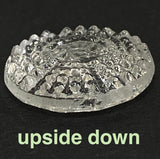 120 Points of Light Sparkly Vintage Glass 2-Hole Button 3/4" Pack of 4  #OT-131