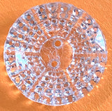 120 Points of Light Sparkly Vintage Glass 2-Hole Button 3/4" Pack of 4  #OT-131