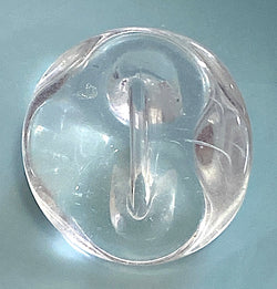 Crystal Candies, Clear Roundish 11/16" Antique Czech Glass Button Pack of 5 #OT-133