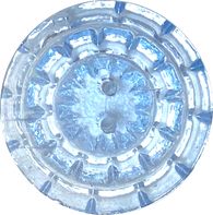 Baby Blue Vintage Czech Crystal Glass Button 3/4" /19mm Pack of 4 #OT-135