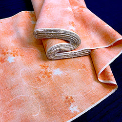 Peaches and Cream Blossoms Textured Vintage Complex Ikat Kimono Silk from Japan By they Yard  # 266
