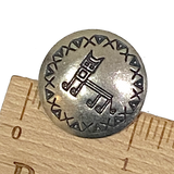 Southwest Cat Button 1" Silver, Shank Back. #SW-238