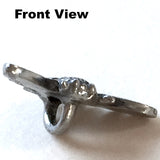 Bee in Flight, Pewter Button 3/4" from Danforth Pewter, Shank Back.