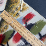 Hilltop Trees Vintage Meisen Kimono Silk Piece, 13.5" x 60" from Japan  #ZP-45