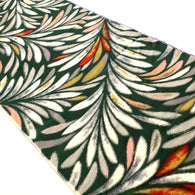 Forest Jungle Vintage Meisen Kimono Silk Piece, 13.5" x 50" from Japan  #ZP-46-50