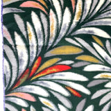 Forest Jungle Vintage Meisen Kimono Silk Piece, 13.5" x 41" from Japan  #ZP-46